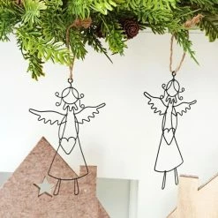 Budget ???? Anges Métal Noir Suspendu 15cm Par 3 ???? -LED Shop anges metal noir suspendu 15cm par 3 03