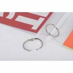 Promo 🤩 Anneau D'affichage Ouvert Métal Chromé 25mm - Par 10 🛒