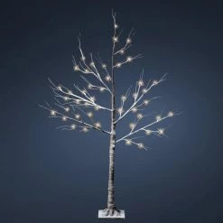 Vente flash ???? Arbre Lumineux 48leds Blanc Chaud H.125cm ⭐