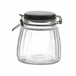 Bon marché 😀 Bocal Hermetique Avec Couvercle Noir Mat 1L 🔥