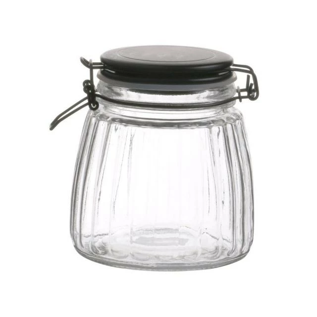 Bocal hermetique avec couvercle noir mat 1L Bon marché ???? Bocal Hermetique Avec Couvercle Noir Mat 1L ???? -LED Shop bocal hermetique avec couvercle noir mat 1l 01