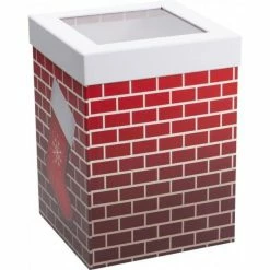 Sortie ???? Boite En Carton Motif Cheminée Spécial Noël - 23.5x23.5x32 Cm - Par 4 ✨