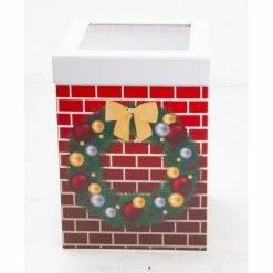 Sortie ???? Boite En Carton Motif Cheminée Spécial Noël - 23.5x23.5x32 Cm - Par 4 ✨ -LED Shop boite en carton motif cheminee special noel 23 5x23 5x32 cm par 4 03
