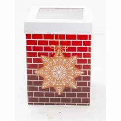 Sortie ???? Boite En Carton Motif Cheminée Spécial Noël - 23.5x23.5x32 Cm - Par 4 ✨ -LED Shop boite en carton motif cheminee special noel 23 5x23 5x32 cm par 4 04