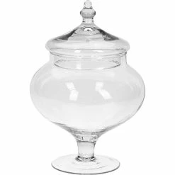 Grosses soldes ???? Bonbonnière En Verre Avec Couvercle Sur Pied Ø17 X H30cm ????