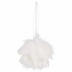 Coupon ???? Boule De Plumes Blanches Ø10cm ????