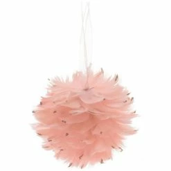 Tout neuf ⌛ Boule De Plumes Roses Ø10cm ✔️