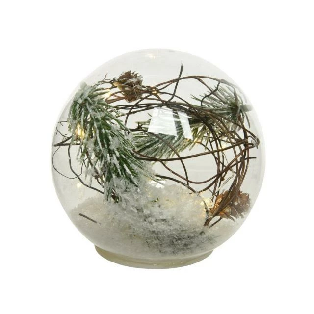 Boule en verre décor pin et 15 microLED blanc chaud Ø 18cm Budget ???? Boule En Verre Décor Pin Et 15 MicroLED Blanc Chaud Ø 18cm ???? -LED Shop boule en verre decor pin et 15 microled blanc chaud o 18cm 01