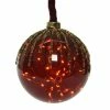Nouveau ???? Boule En Verre Rouge 30 Leds Blanc Chaud Ø14cm ⌛