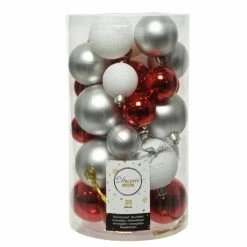 Meilleure affaire ⌛ Boules De Noël Assorties Ø 4 à 6cm - Boîte De 30 ✔️