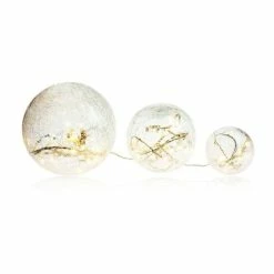 Budget ???? Boules En Verre Blanc Led - 10-15-20 Cm ⭐