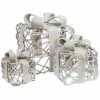 Meilleure vente ???? Cadeaux Lumineux Enneigés 45 Leds Blanc Chaud 28x32+23x25+18x19cm - Par 3 ????