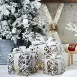 Meilleure vente ???? Cadeaux Lumineux Enneigés 45 Leds Blanc Chaud 28x32+23x25+18x19cm - Par 3 ???? 2 Meilleure vente ???? Cadeaux Lumineux Enneigés 45 Leds Blanc Chaud 28x32+23x25+18x19cm - Par 3 ???? -LED Shop cadeaux lumineux enneiges 45 leds blanc chaud 28x32 23x25 18x19cm par 3 30