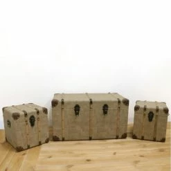 Meilleur prix ???? Caisses En Similicuir Couleur Sable 66x36x36 + 28x28x30 (x2)cm ❤️ -LED Shop caisses en similicuir couleur sable 66x36x36 28x28x30 x2 cm 03