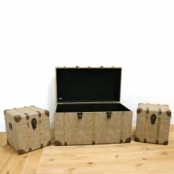 Meilleur prix ???? Caisses En Similicuir Couleur Sable 66x36x36 + 28x28x30 (x2)cm ❤️ -LED Shop caisses en similicuir couleur sable 66x36x36 28x28x30 x2 cm 04