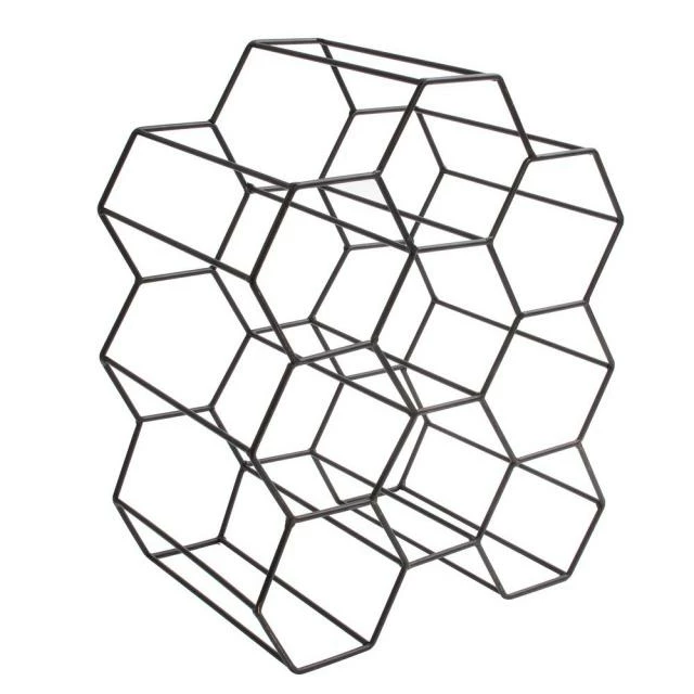 Casier bouteilles filaire noir en nid d'abeilles Acheter ???? Casier Bouteilles Filaire Noir En Nid D'abeilles ???? -LED Shop casier bouteilles filaire noir en nid d abeilles 01