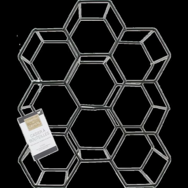 Casier bouteilles filaire noir en nid d'abeilles Acheter ???? Casier Bouteilles Filaire Noir En Nid D'abeilles ???? -LED Shop casier bouteilles filaire noir en nid d abeilles 02