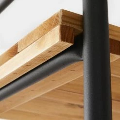 De gros ???? Chariot Boulanger Métal Noir Et Tablettes Bois L120 X P50 X H150cm ???? -LED Shop chariot boulanger metal noir et tablettes bois l120 x p50 x h150cm 06