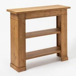 Meilleure affaire ???? Cheminée Console En Bois Avec étagères Amovibles L 90 X P 30 X H 80 Cm ???? -LED Shop cheminee console en bois avec etageres amovibles l 90 x p 30 x h 80 cm 03