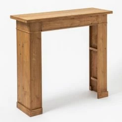 Meilleure affaire ???? Cheminée Console En Bois Avec étagères Amovibles L 90 X P 30 X H 80 Cm ???? -LED Shop cheminee console en bois avec etageres amovibles l 90 x p 30 x h 80 cm 04