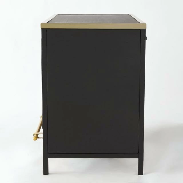 Comptoir industriel L120xP60xH90cm - noir et laiton Sortie ???? Comptoir Industriel L120xP60xH90cm - Noir Et Laiton ⭐ -LED Shop comptoir industriel l120xp60xh90cm noir et laiton 04