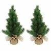 Meilleur prix ???? Décoration De Noël - 2 Sapins Artificiels De Table, Pot Jute, H.40cm ⭐
