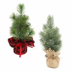 De gros 🧨 Décoration De Noël - 4 Sapins Artificiels De Table, H.25cm ⭐