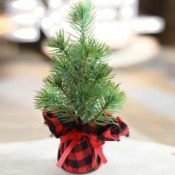 De gros ???? Décoration De Noël - 4 Sapins Artificiels De Table, H.25cm ⭐ -LED Shop decoration de noel 4 sapins artificiels de table h 25cm 03