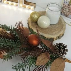 Le moins cher ⌛ Décoration De Noël - Chemin De Table / Guirlande Artificielle, L.100cm ✨ -LED Shop decoration de noel chemin de table guirlande artificielle l 100cm 03