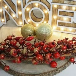 Offres ✔️ Décoration De Noël - Chemin De Table / Guirlande Artificielle, L.120cm ???? -LED Shop decoration de noel chemin de table guirlande artificielle l 120cm 03