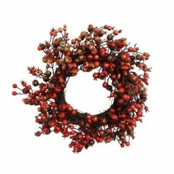 De gros 🔔 Décoration De Noël - Couronne Artificielle à Suspendre, D.35cm, Rouge 😉