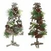 Promo ???? Décoration De Noël - Set De 2 Sapins De Table En Bois, H.45cm ????