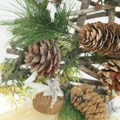 Promo ???? Décoration De Noël - Set De 2 Sapins De Table En Bois, H.45cm ???? -LED Shop decoration de noel set de 2 sapins de table en bois h 45cm 04