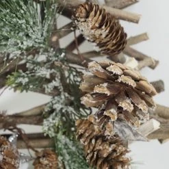 Promo ???? Décoration De Noël - Set De 2 Sapins De Table En Bois, H.45cm ???? -LED Shop decoration de noel set de 2 sapins de table en bois h 45cm 05