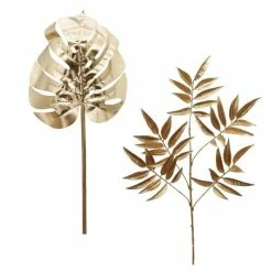 Meilleure affaire ???? Décoration De Noël - Set De 2 Tiges Artificielles, H.75/85cm, Or ????
