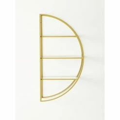 Sortie ❤️ Etagère Demi Lune Droite Ou Gauche Cremagold L 45 X P 20 X H 90 Cm ⭐