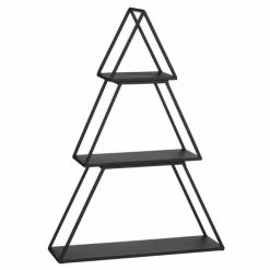 Meilleure affaire ???? Etagère Sapin Métal Noir En 3 Morceaux 50x14x27 + 35x14x24 + 20x14x20cm ????