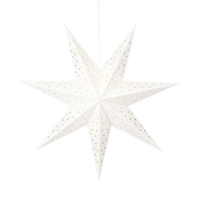 Etoile en papier blanc avec étoiles Ø60cm Top 10 ✨ Etoile En Papier Blanc Avec étoiles Ø60cm ???? -LED Shop etoile en papier blanc avec etoiles o60cm 01