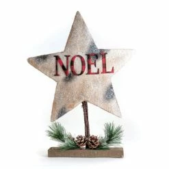 Sortie ???? Etoile Texte Noël à Poser L 38 X P 7 X H 50 Cm ????