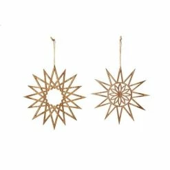 LED Shop 19 Top 10 ⌛ Etoiles En Bois à Suspendre 18x18cm ⭐