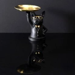 Meilleure vente ???? Figurine Bulldog Noir Vide Poche Rond H23cm ???? -LED Shop figurine bulldog noir vide poche rond h23cm 04