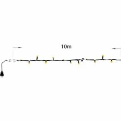 Meilleure vente ???? Guirlande 10 M Extension Latex IP44 - 100 Bulbes Clairs 230v ????