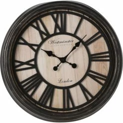 Bon marché 🥰 Horloge Murale Chiffres Romain En Bois Ø50cm 🎉