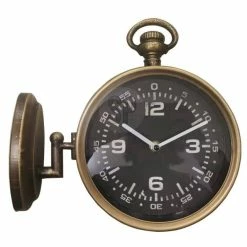 Tout neuf ???? Horloge Murale De Gare Double Face En Métal L27,5 X P10 X H25cm ????