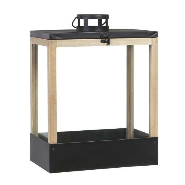 Lanterne serre noir L28 x P17 x H37,5cm Tout neuf ???? Lanterne Serre Noir L28 X P17 X H37,5cm ❤️ -LED Shop lanterne serre noir l28 x p17 x h37 5cm 01
