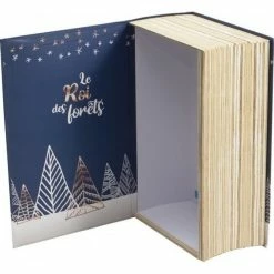 Meilleure affaire ???? Livre Coffret Carton Sapins Bleus/dorure - 23.2x35.2x12.6 Cm- Par 8 ????