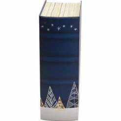 Meilleure affaire ???? Livre Coffret Carton Sapins Bleus/dorure - 23.2x35.2x12.6 Cm- Par 8 ???? -LED Shop livre coffret carton sapins bleus dorure 23 2x35 2x12 6 cm par 8 03