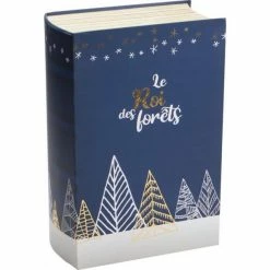 Offres ???? Livre Coffret En Carton Sapins Bleus/dorure Noël 20x33,3x10,7 Cm - Par 8 ????