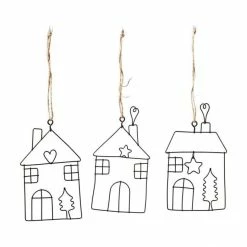 Acheter ???? Maisonnettes Métal Noir Suspendu 11x7cm Par 6 ????