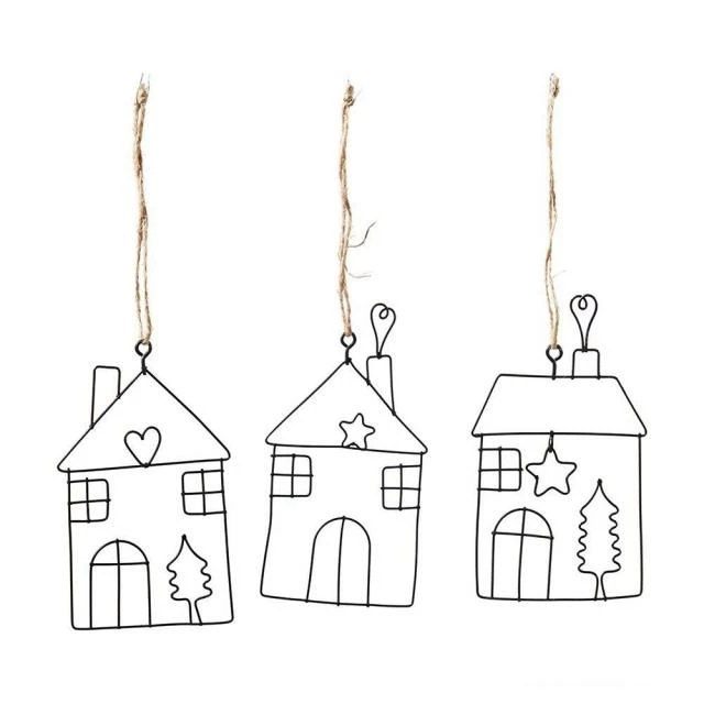 Maisonnettes métal noir suspendu 11x7cm par 6 Acheter ???? Maisonnettes Métal Noir Suspendu 11x7cm Par 6 ???? -LED Shop maisonnettes metal noir suspendu 11x7cm par 6 01